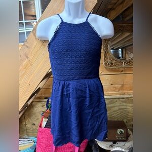 Lily Rose Deep Blue Textured Dress Size Small